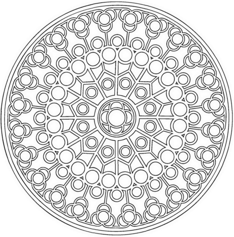 Celtic Mandala With Circles Coloring Page